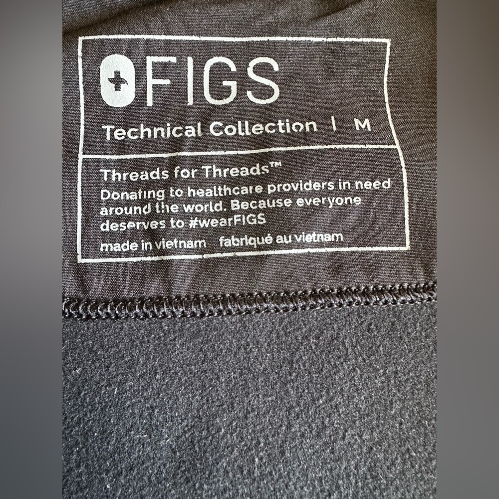 Figs Technical Collection Jacket Medium Black Ful… - image 2